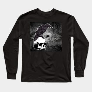 Crow and Skull Long Sleeve T-Shirt